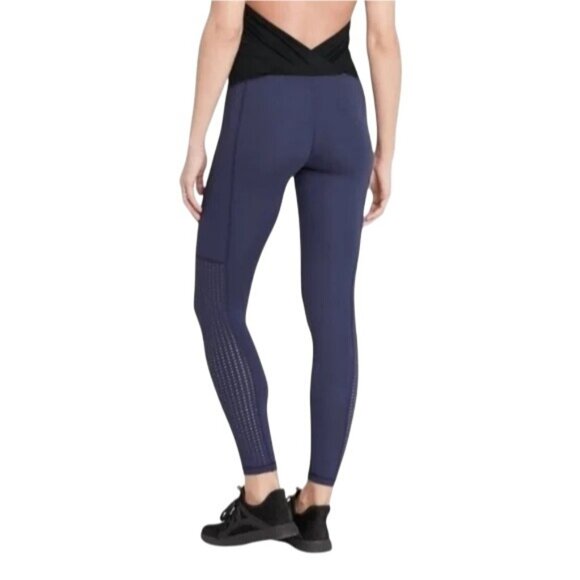 Isabel Maternity by Ingrid and Isabel Active Maternity Leggings Women L Blue NEW - Picture 1 of 13